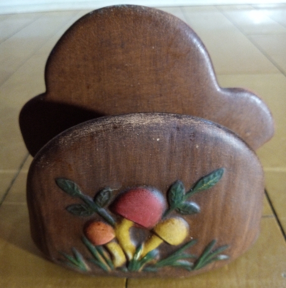 Vintage Mushroom napkin or mail holder Decor - Picture 4 of 8